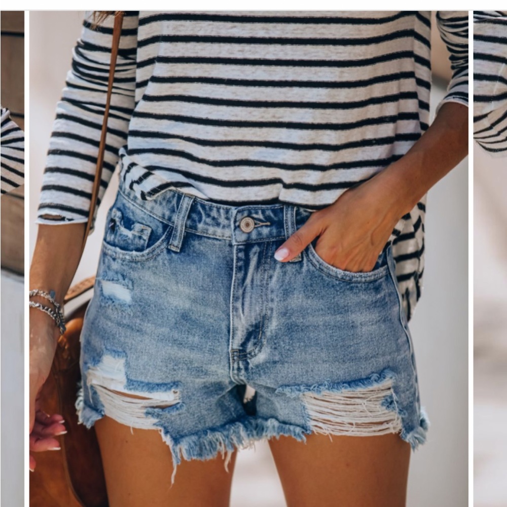 Cut off denim shorts